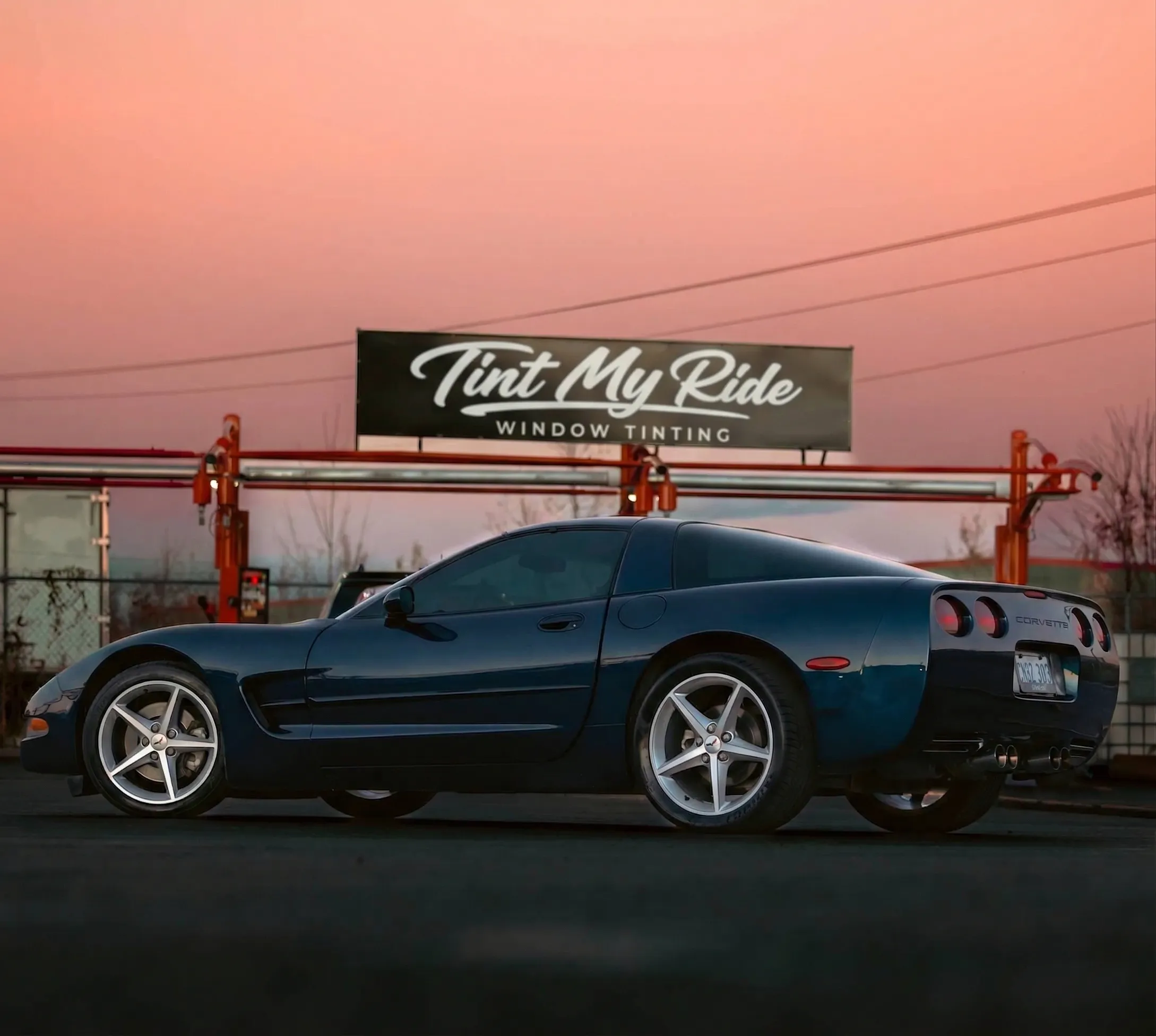 Corvette C5 with fresh tint at the Tint My Ride shop