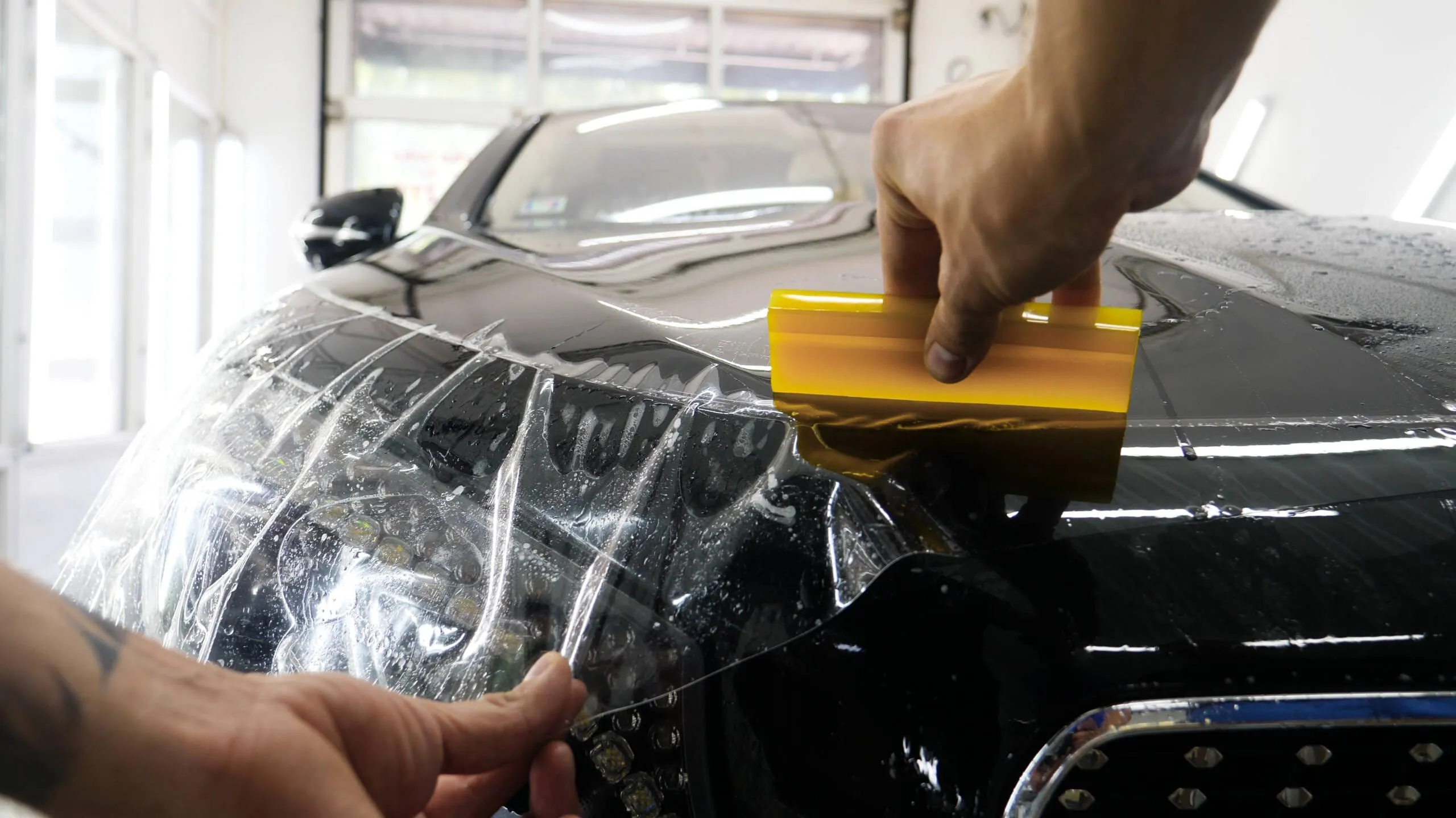 Paint Protection Film installation in progress