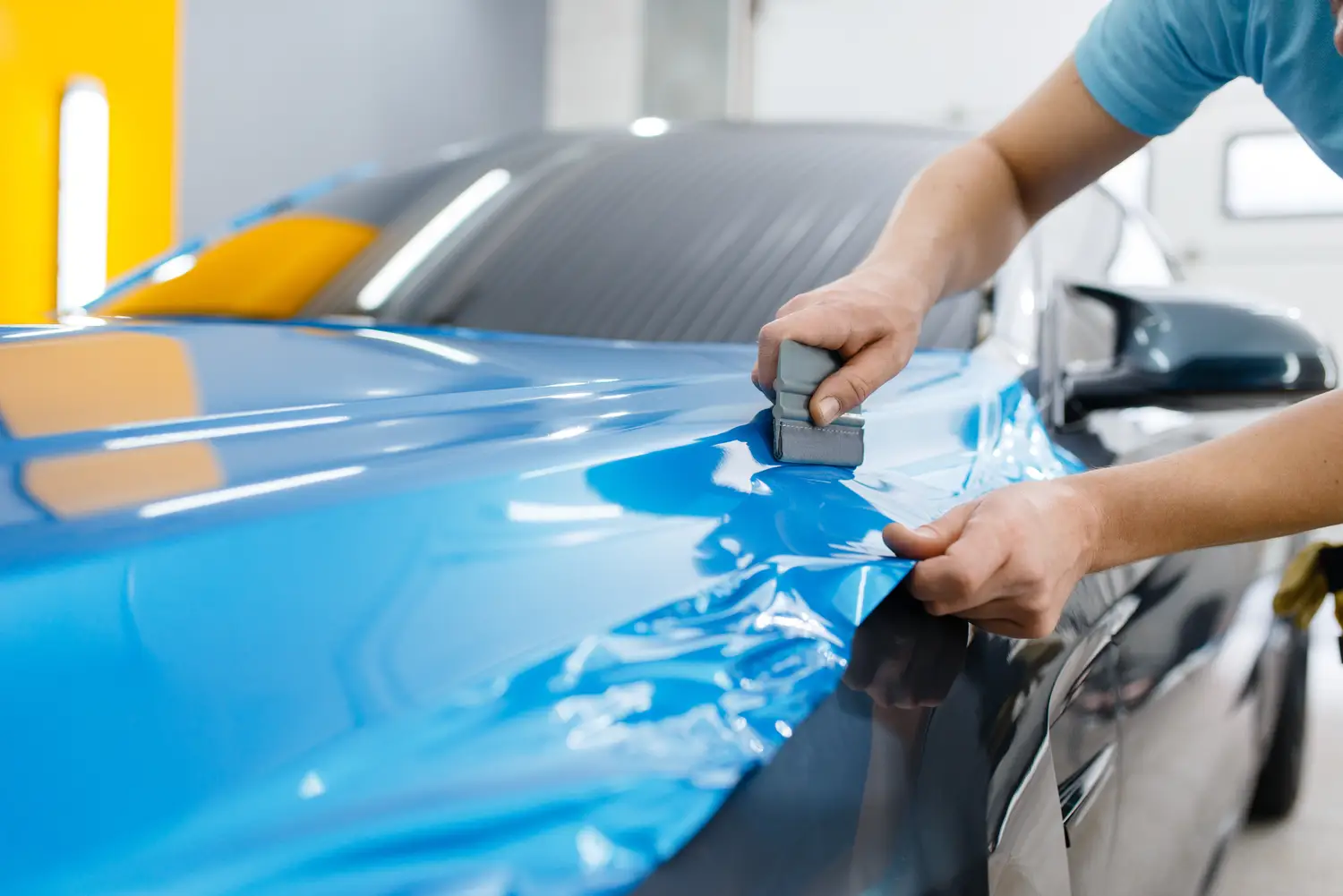 Vehicle Wraps installation in progress
